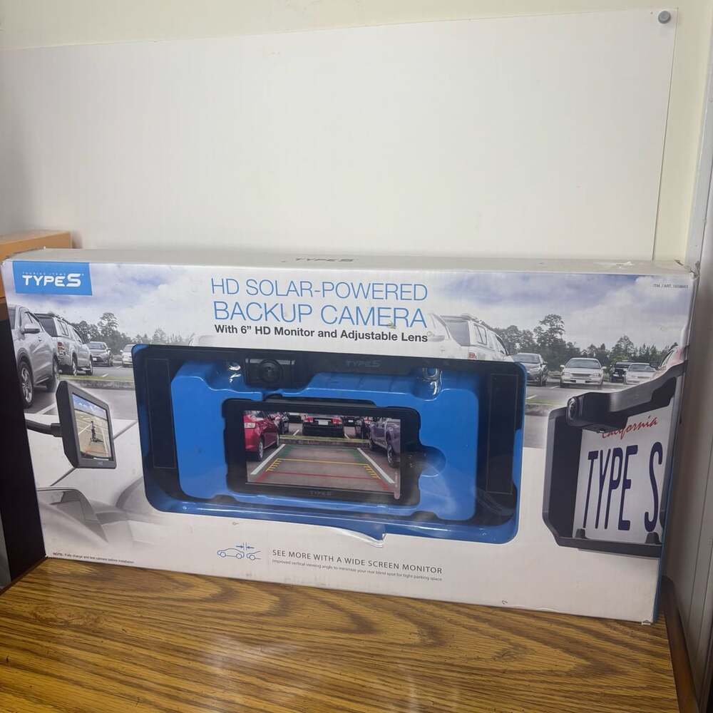 Type S Solar-Powered Wireless Backup Camera with Adjustable Lens 6.8" Touch S...